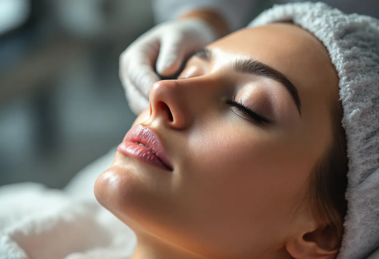 Een realistische close-up van een cryolipolysebehandeling op de buik van een vrouw in een moderne, lichte kliniekruimte in België.